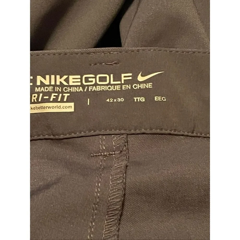 Nike Mens Dri-Fit Performance Stretch Casual Golf Pants Charcoal Gray Size 42x30
